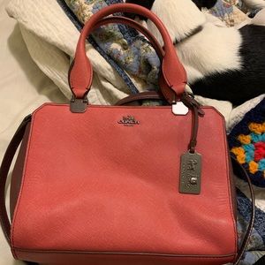 Pink Coach crossbody/satchel